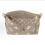 LOUIS VUITTON Carryall PM 可调节肩带拉链  ⼩号  鸽⼦灰拼奶油⽶⾊